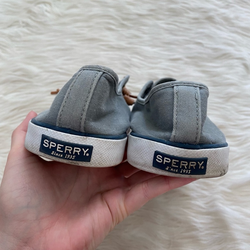 Sperry Gray Pier View Sneaker Slip On Shoes - Picture 6 of 8